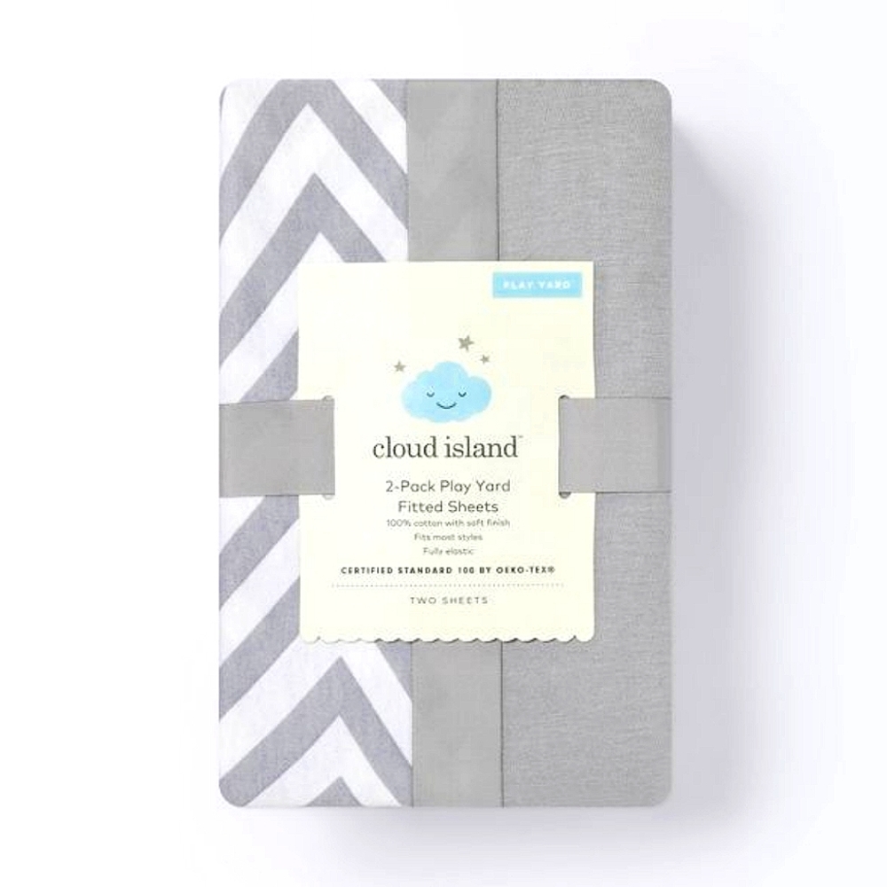 New Set of Cloud Island 2 Pack Play Yard Fitted Sheets